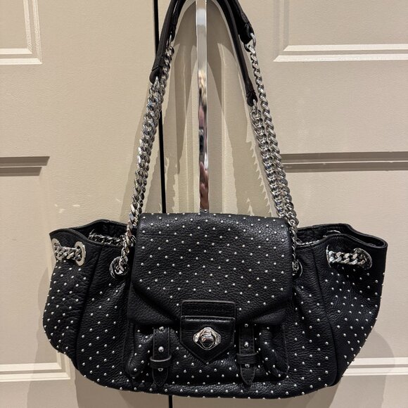 Aimee Kestenberg black leather chain reaction shoulder bag - Picture 2 of 4